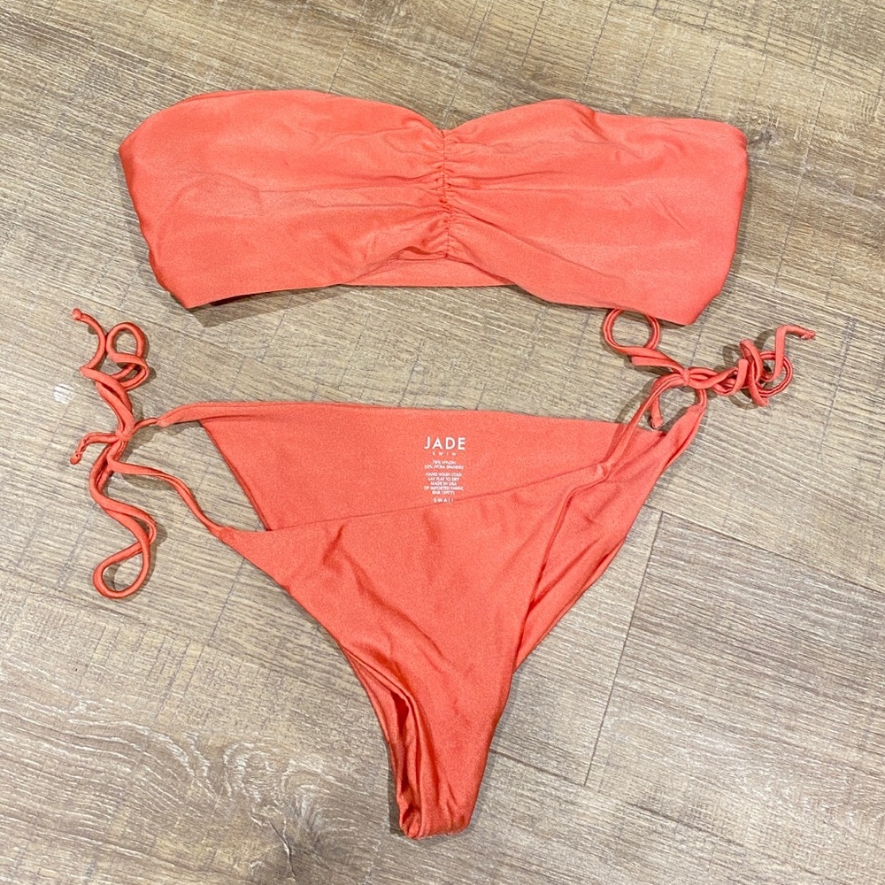 Jade Swim bikini in Coral Sheen